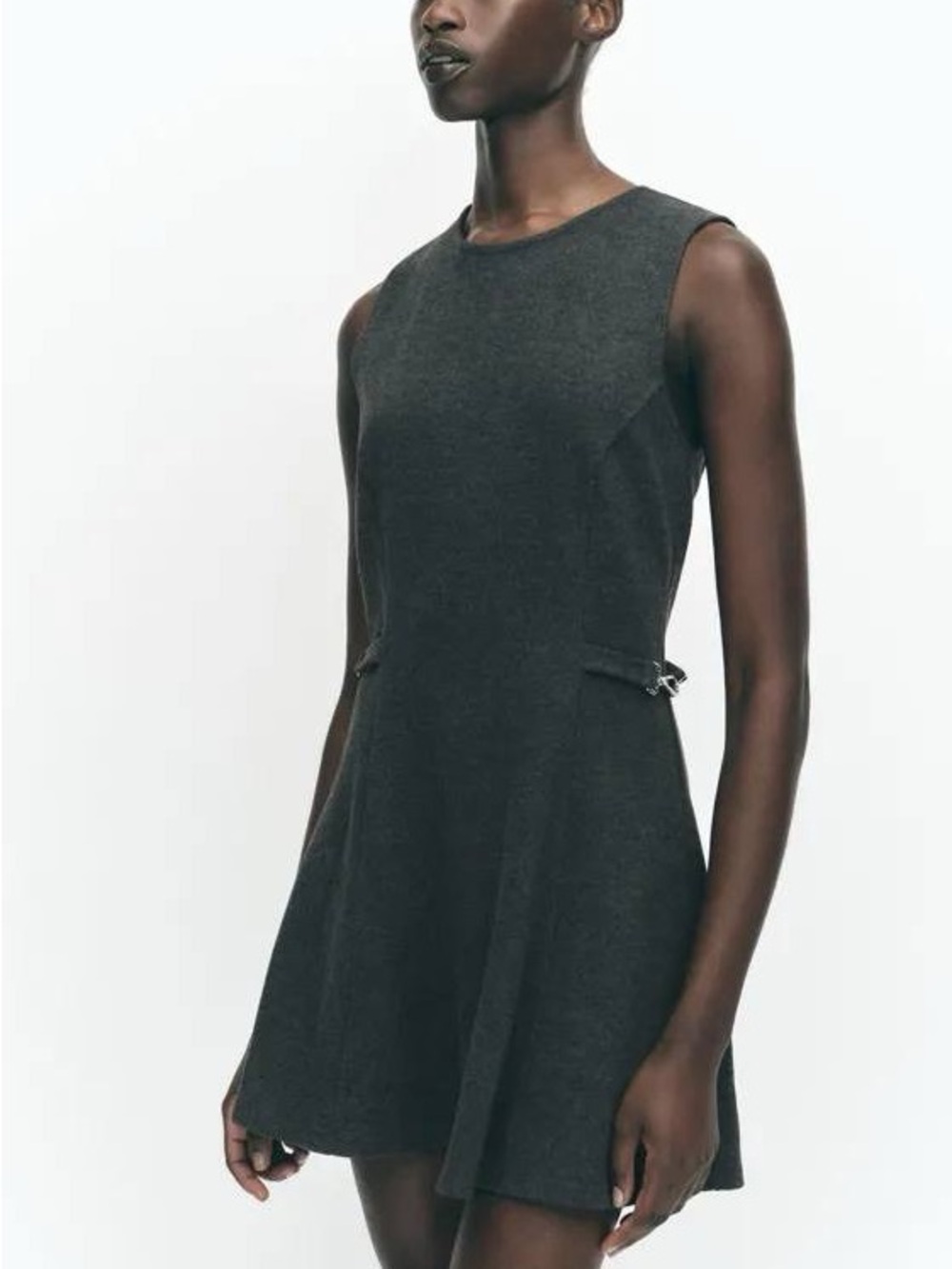 Zara Dark Gray Sleeveless Mini Dress